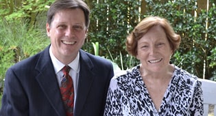 Dr Christopher Hendricks and his mother, Sue