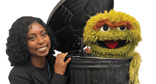 Deborah Marie Rodriguez Garcia and Oscar the Grouch