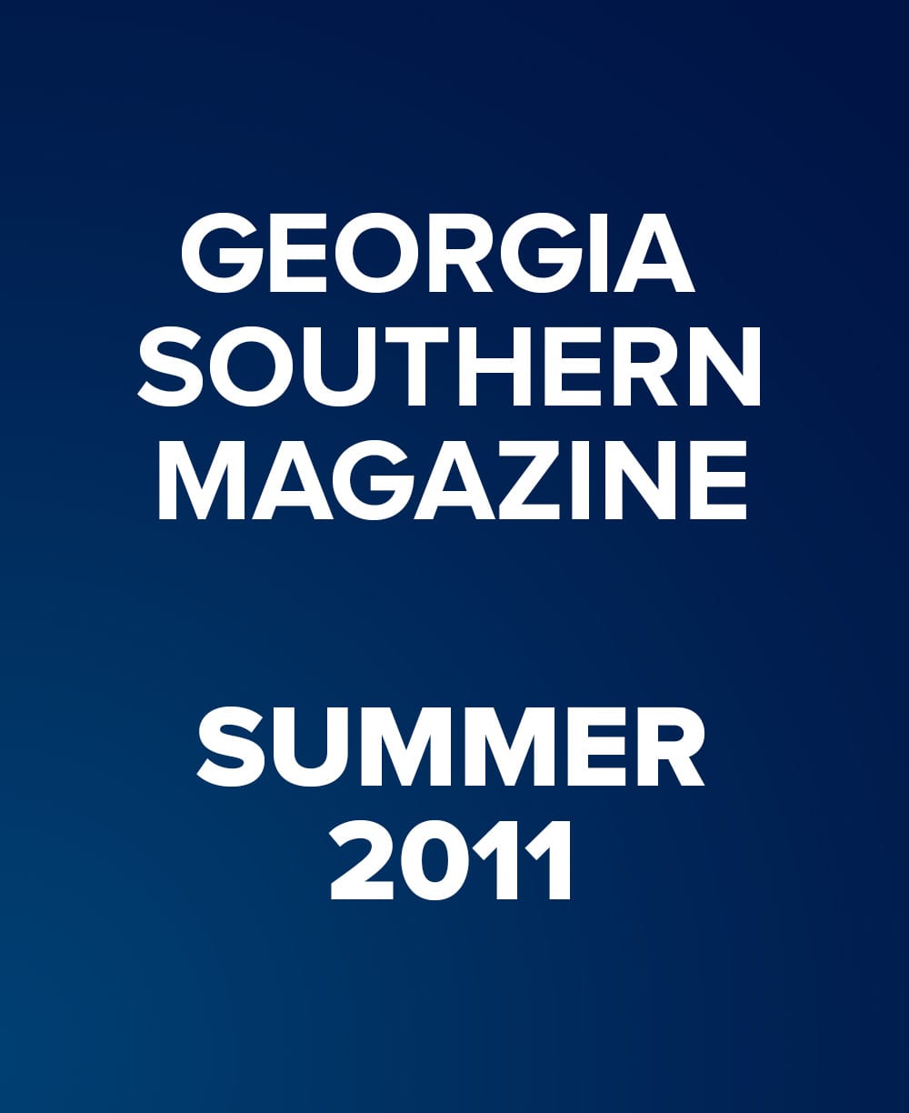 cover of georgia southern magazine summer 2011
