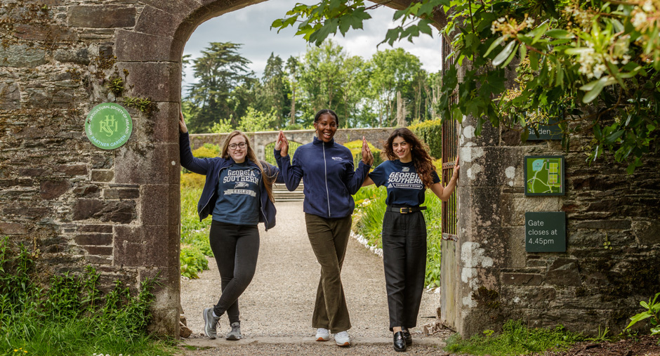 Students at the Wexford Gate in Ireland