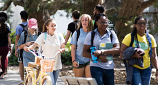 Students on campus