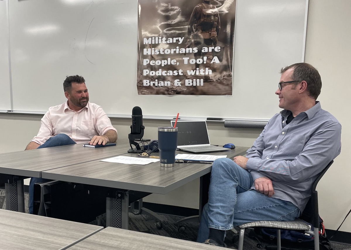 Brian and Bill hosting the podcast