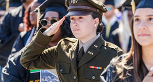 Military student at GS graduation