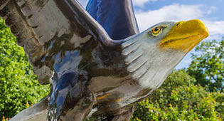 City That Soars eagle sculpture