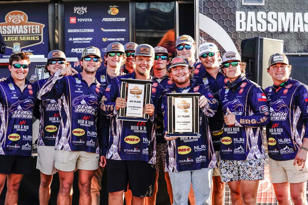 Quinn Williams and Brayden Batchelor 2025 Strike King Bassmaster College Series tournament.